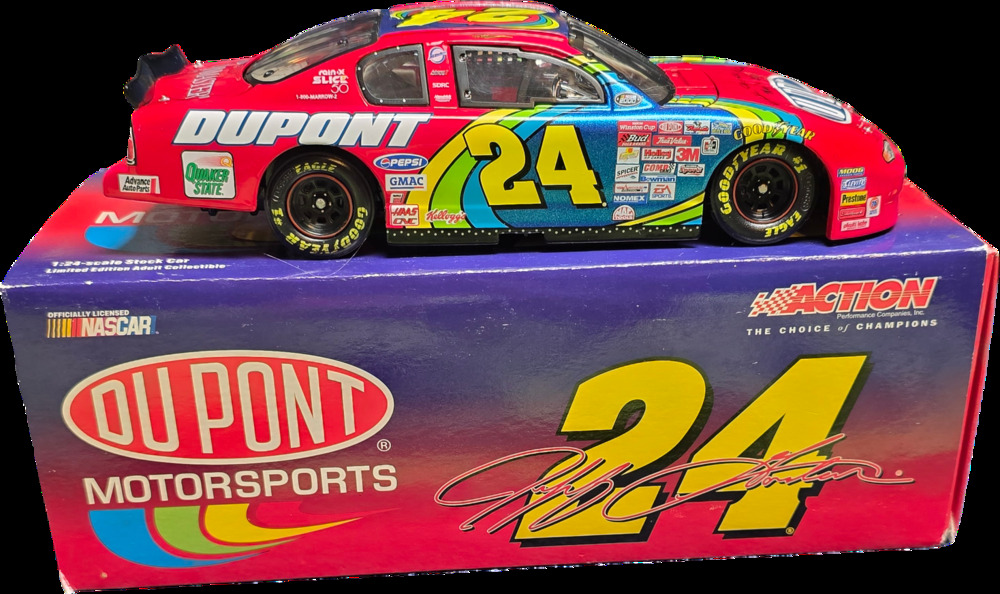 Jeff Gordon 24 DuPont Rainbow 2001 Monte Carlo Action Racing 1:24 Diecast Nascar